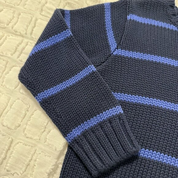 Vintage Polo Ralph Lauren Boys Striped Navy Sweater Size 4T With Tags - Picture 4 of 10
